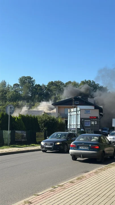 Pożar zakładu przy Kamiennej w Sanoku